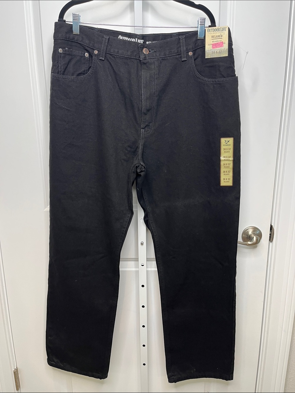 Outdoor Life Men's Relaxed Jeans - Black 38 x 32 NWT